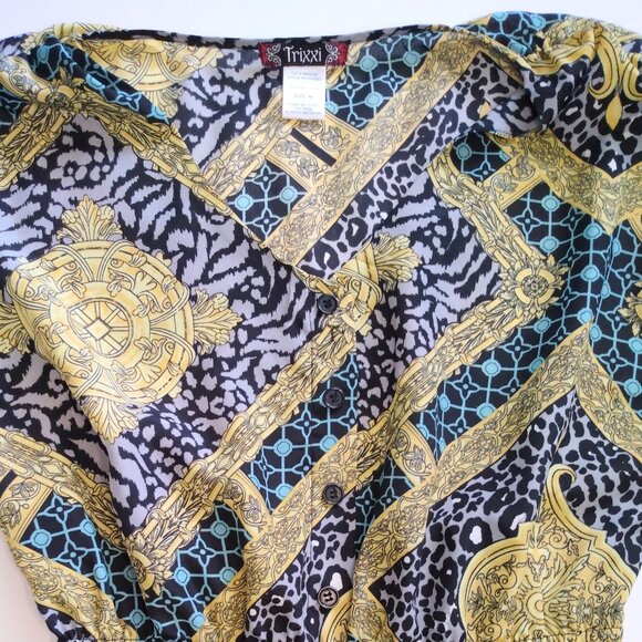 Trixxi Geometric Print Mini Dress Size Medium - Picture 3 of 3